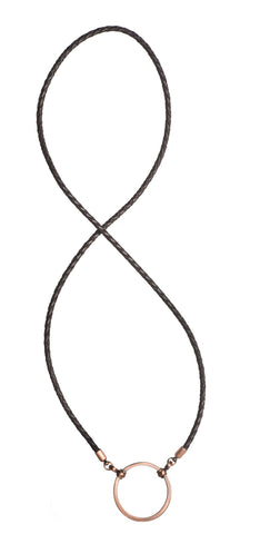 587BR LOOOP Braided Leather in Brown