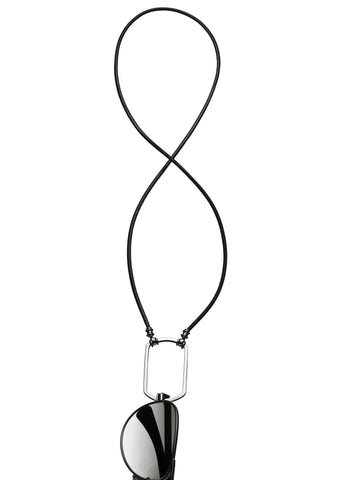 637P Black Leather Dog Tag