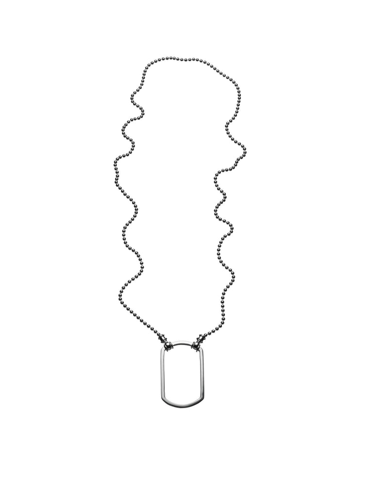 638 Sterling Silver Ball Chain Dog Tag