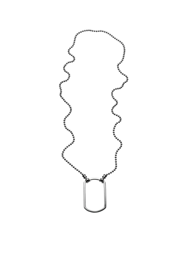 638 Sterling Silver Ball Chain Dog Tag