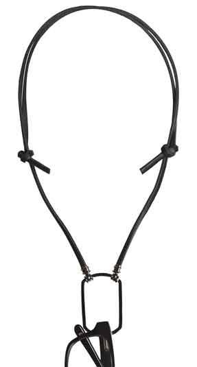 673P Black Leather w/ Gunmetal Dog Tag