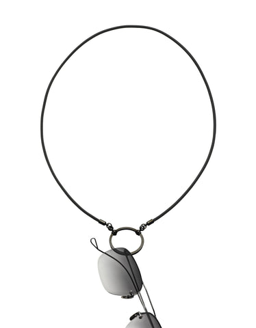 705BG LOOOP- Black Silk Stretch w/ Gunmetal