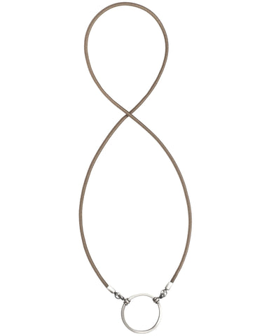 705KH LOOOP- Khaki Silk Stretch w/ Antique Silver