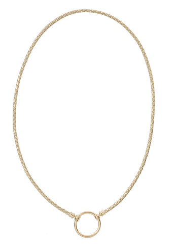 886LP Gold Braided Leather w/ Vermeil Loop