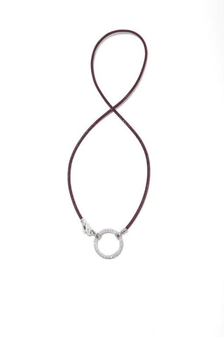 892BU Burgundy Shimmer Leather w/ Swarovski Loop