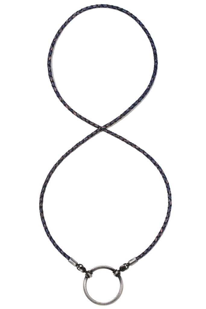 587SB LOOOP- Stormy Blue Braided Leather