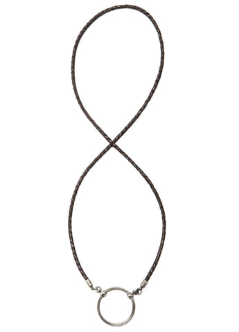 587BR LOOOP- Brown Braided Leather