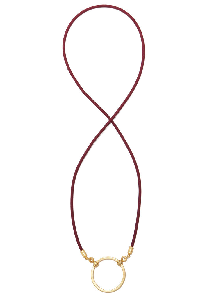 776BU LOOOP- Burgundy Silk Stretch w/ Satin Gold