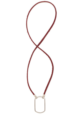 The Last One 692RD Red Leather w/ Satin Silver Dog Tag