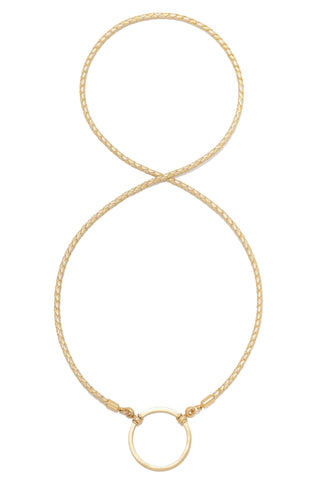 587GD LOOOP- Gold Braided Leather