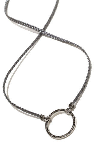 835SI Marcasite in Sterling with Silver Leather