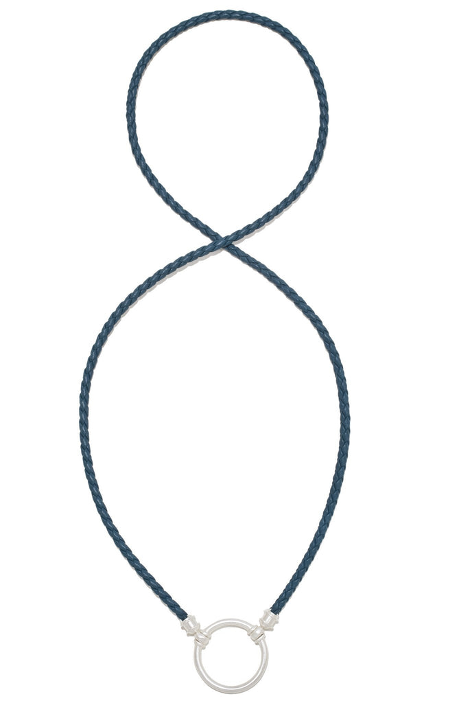 886CB Cobalt Blue Braided Leather