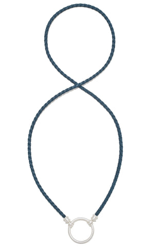 886CB Cobalt Blue Braided Leather